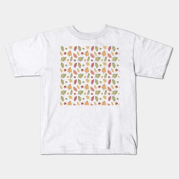 Fall leaves in beautiful colors Kids T-Shirt by bigmoments